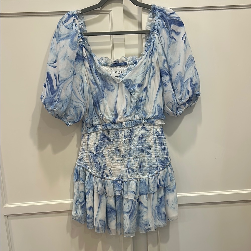 SAYLOR Violette Mini Dress in Ultramarine